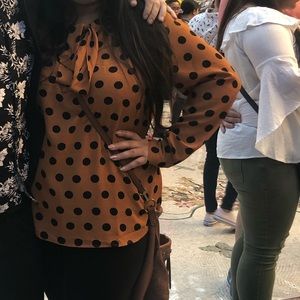 Black and Tan Polkadot shirt size XL